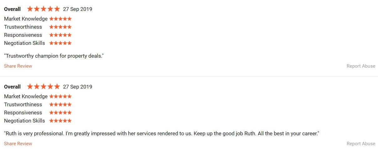 Testimonial snapshot from previous agency OrangeTee