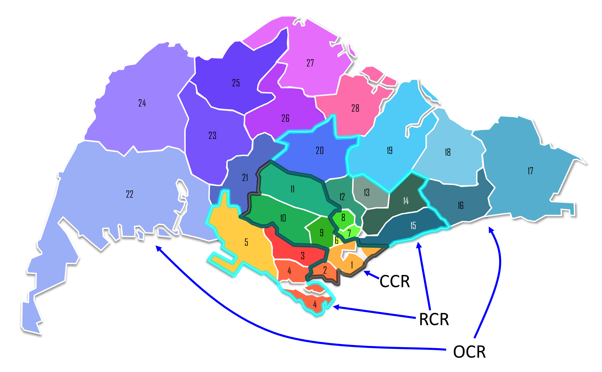 Singapore Districts