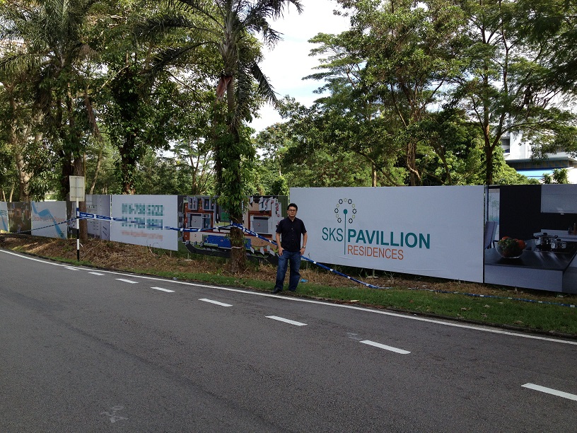 Cyan at the SKS Pavillion Residences site before it was developed