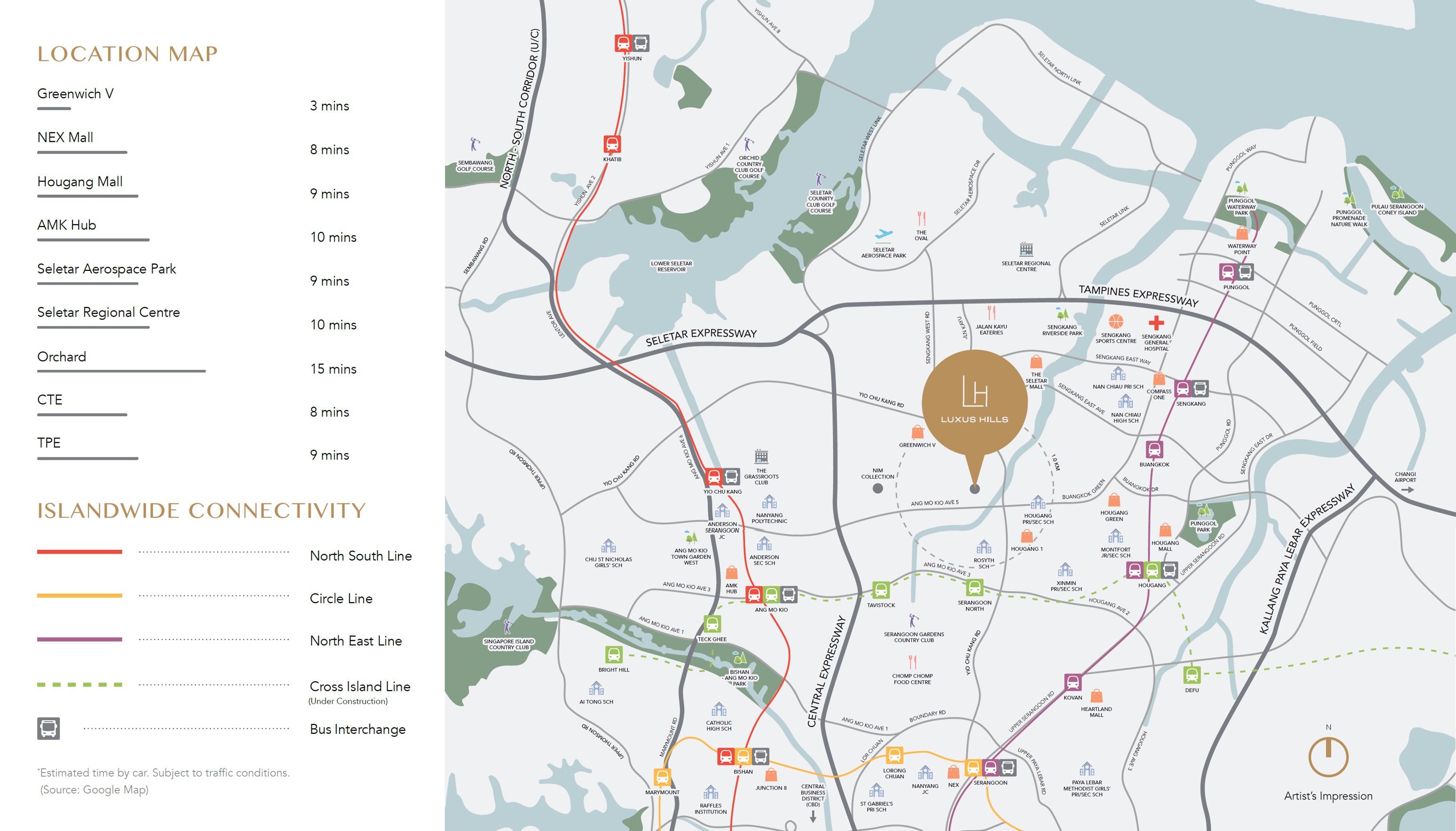 Luxus Hills Location Map